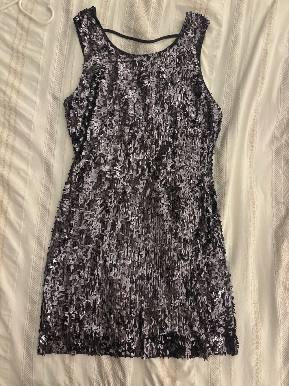 Express Grey Sequin Dress Size L